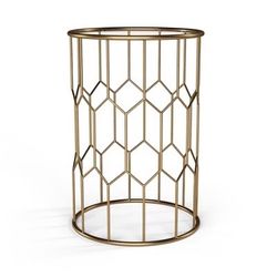 Gold Geometric Side Table- Like new