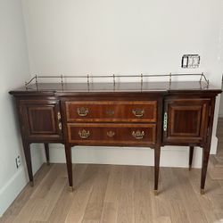 VINTAGE WOOD BUFFET TABLE