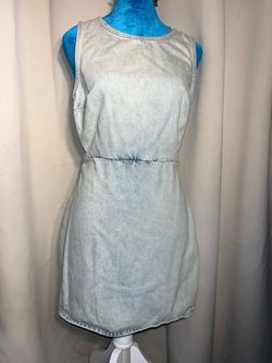 Light wash denim mini dress size small