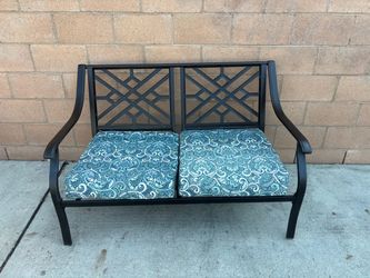 Outdoor Metal Loveseat with Cushions