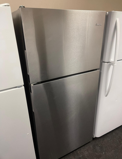 Amana Top Freezer Fridge – Stainless, Clean