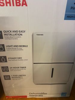Toshiba 50-Pint 115-Volt ENERGY STAR MOST EFFICIENT Dehumidifier with Continuous Operation Function covers up to 4,500 sq. ft