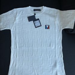 Louis Vuitton Damien Jacquard Short-Sleeved Cotton Crewneck (M)