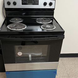 Amana 30 in. 4 Burner Element Freestanding Electric Range in Stainless Steel