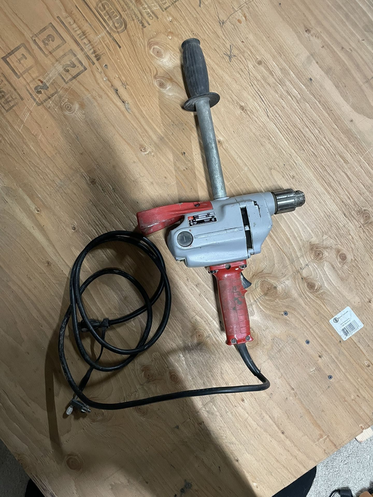 Milwaukee 1/2” Drill, Keyed Chuck, 450rpm