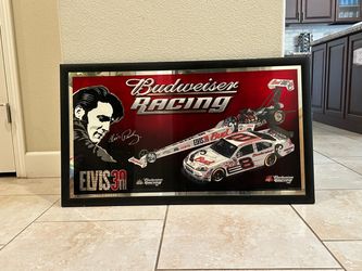 Budweiser Racing Elvis 30th Anniversary Framed Mirror