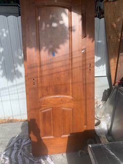 Puerta de caoba en excelente estado