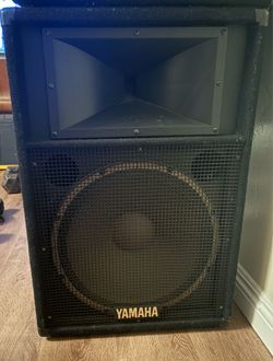 Two Yamaha speakers