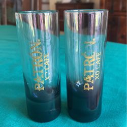 Pardon XO Cafe Advertising pair of Collectible shot glasses