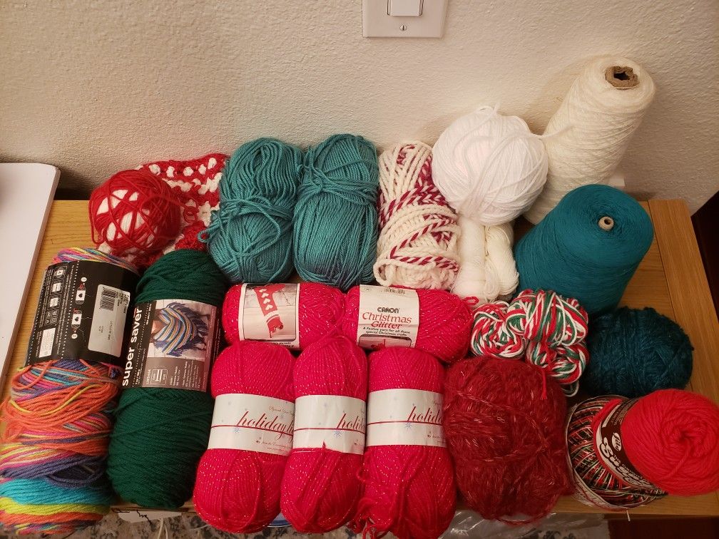 Yarn  Wool/ Cotton/ Polyester/ Acrylic  5lb $29