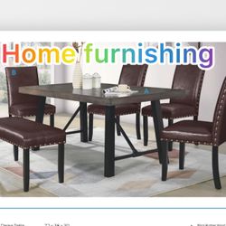 Furniture dining table with four chair