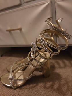 Gold Star Wrap Heels