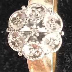 10kt Gold & Diamond Ring Women's 9&3/4