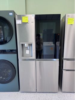 LG 27 cu.ft. Side-by-Side InstaView Refrigerator (LRSOS2706S) Stainless Steel — 50% Off Retail | Delivery + Install Included