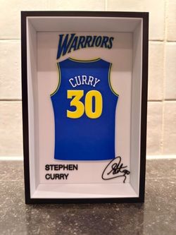 Stephen Curry Warriors Framed Jersey Display