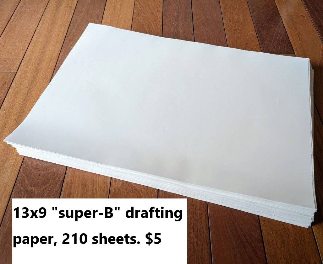 13x9 super-B drafting design drawing printer paper 210 sheets