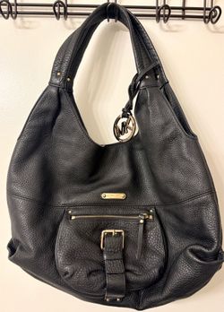 Michael Kors Black Leather Slouchy Hobo Purse