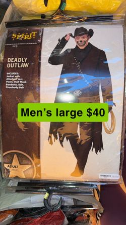 Spirit Deadly Outlaw Halloween Costume Men's Large