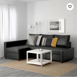 IKEA Sofa Bed Black With Storage