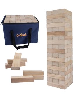 GOTHINK Giant Tumble Tower Game, Large Tumbling Stacking to Over 4FT  54pcs