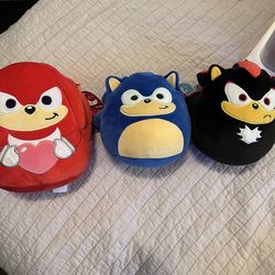 3 Squishmallow Sonic Plushies | New w Tags