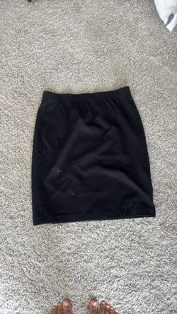 Black Mini Skirt with Elastic Waist