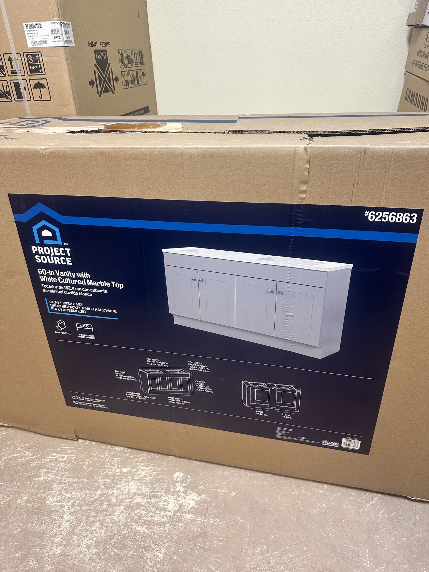 New 60” Bathroom Vanity