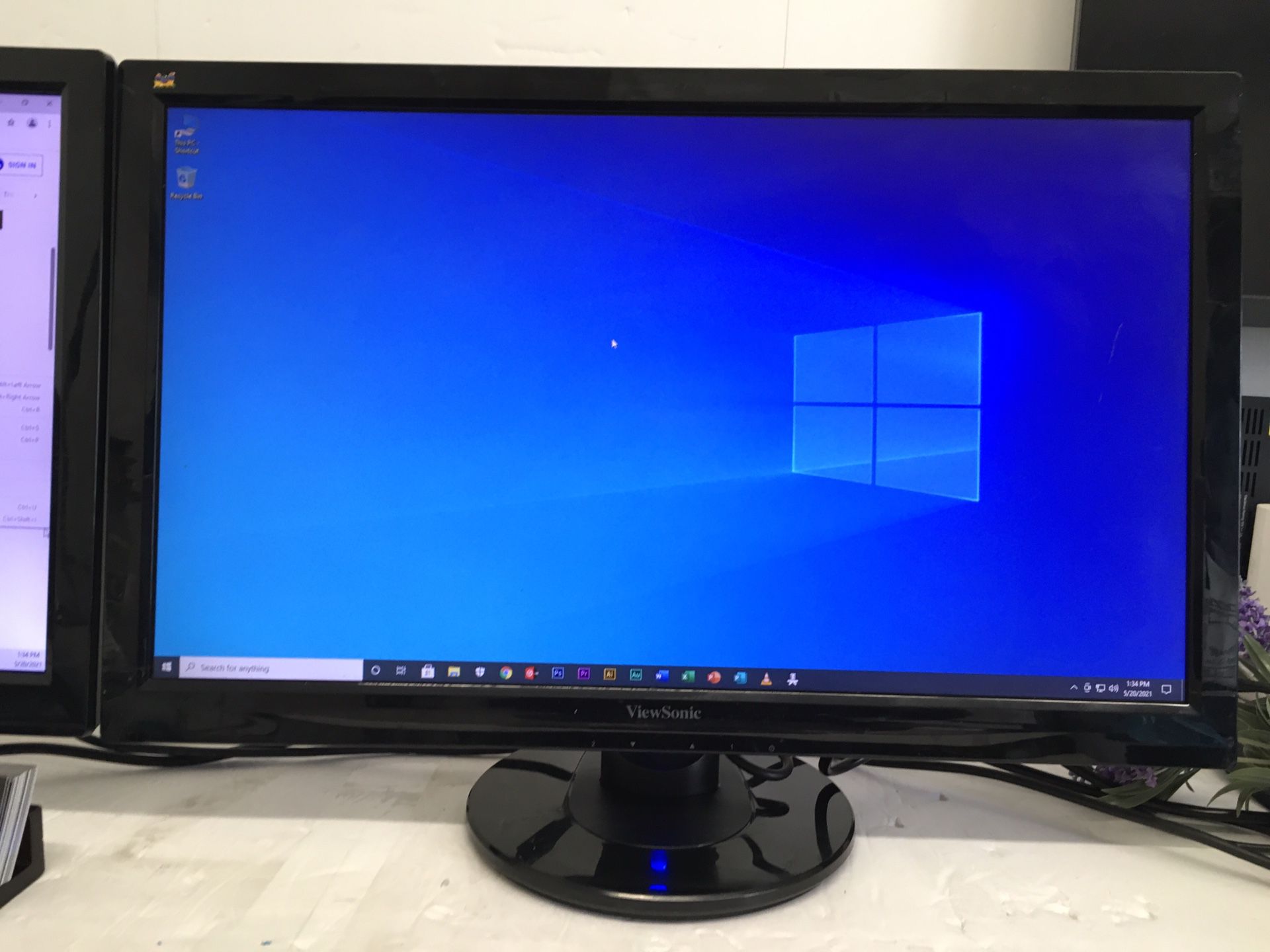 *ViewSonic VA2446-LED 24 Inch Full HD 1080p LED Monitor* *Price is for each monitor 2 available *$65 or 120 for both. *FULL TEST IT , NO DEAD PIXELS O