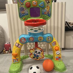 Vtech - toddler basketball hoop/soccer bet