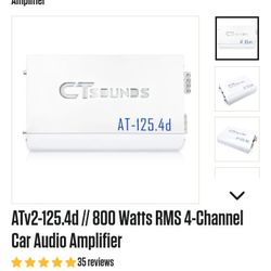 800 Watts For Mids And Highs Clean Power!