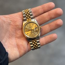 Rolex Datejust Two Tone Ref. 16233 No Holes Case 