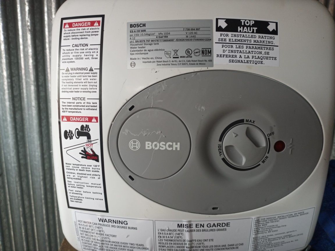 Bosch tankless water heater