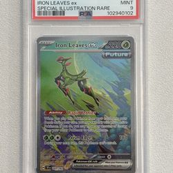 PSA 9 Iron Leaves Pokemon Graded Card Slab