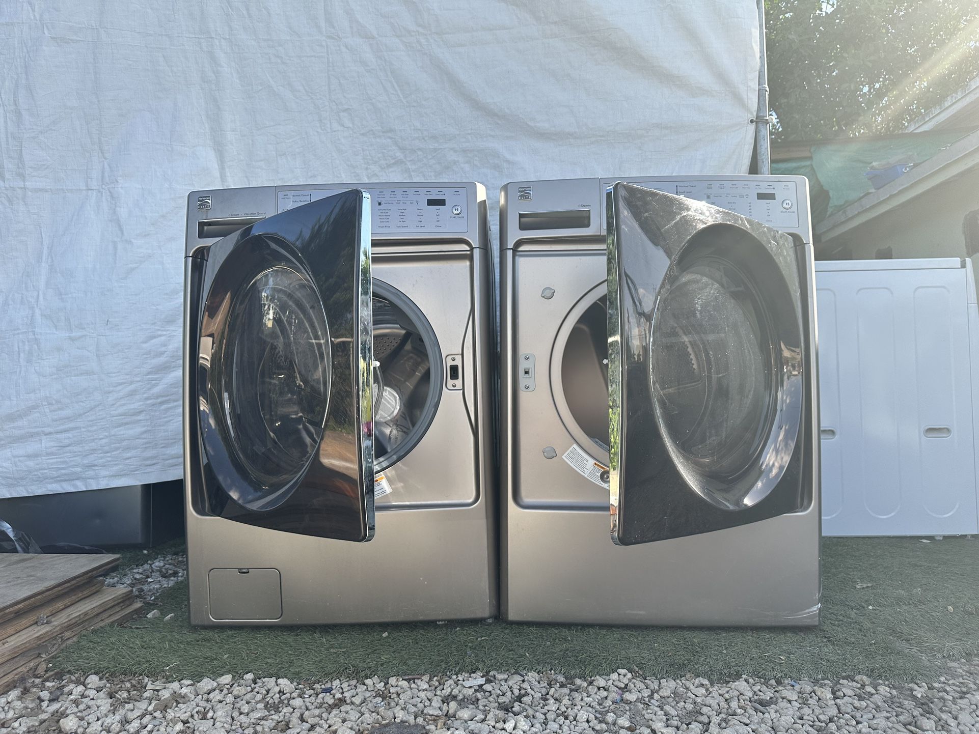 Kenmore Chrome Washer And Dryer Set β
large Capacity β
with Steam β
delivery available And Warranty Included π