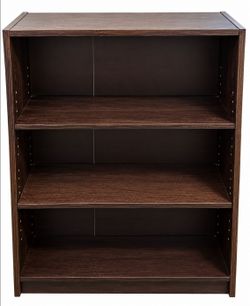 Dark Brown 3-Shelf Bookcase – 1 Available