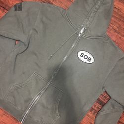 Medium SOB Green Zip Up $30