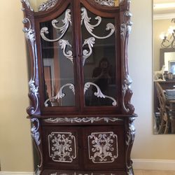 Vintage Mahogany Armoire - Two Piece Unit