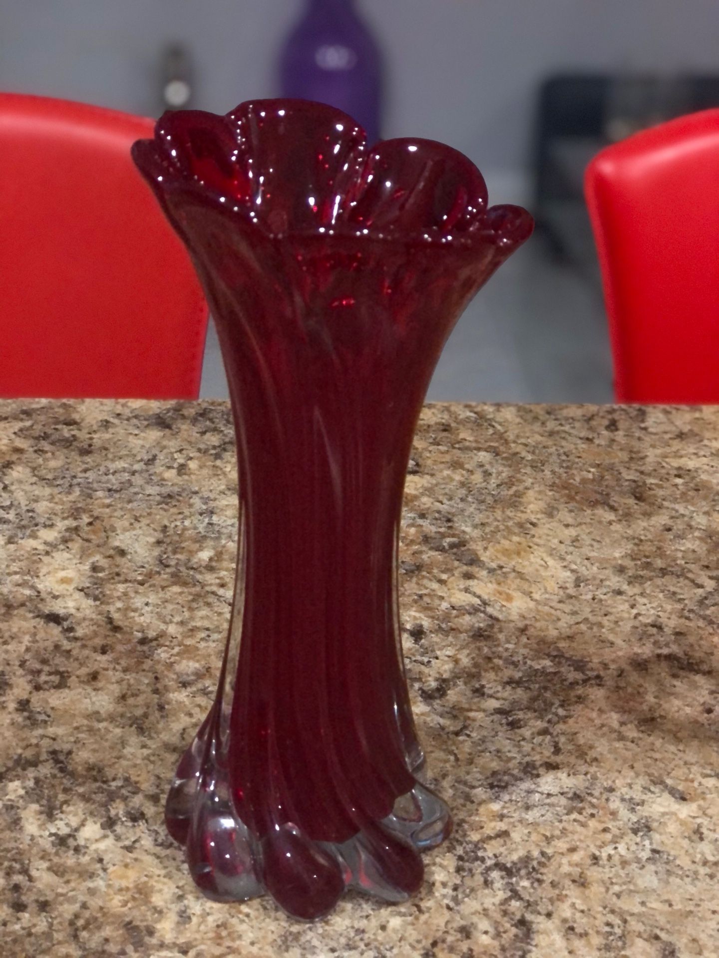 Beautiful Glass red vase