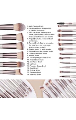 BS-MALL Makeup Brush Set 18 Pcs Premium Synthetic Foundation Powder Concealers Eye Shadows Blush Makeup Brushes