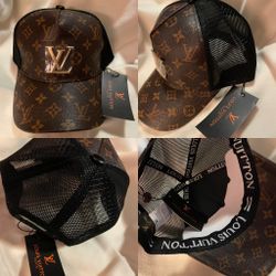 Monogram designer hat.