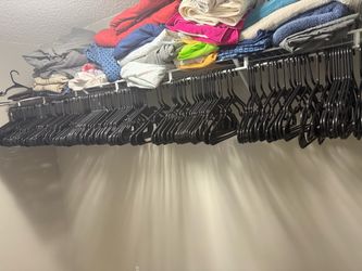 Black Plastic Clothes Hangers Bulk Lot