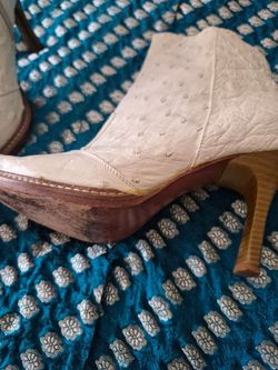 Botines dr mujer altos de avestruz original piel