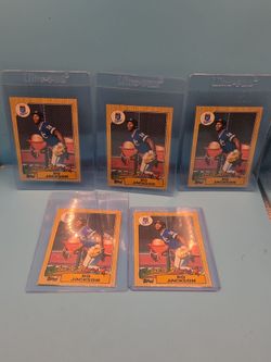 Lot X5 1987 Topps Baseball #170 Bo Jackson RC ROOKIE Royals