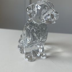 Vintage Waterford Crystal Dog Glass Decorative Labrador Retriever Sculpture Animal
