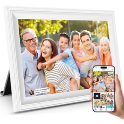 Brand New Unopened   Smart White Digital Picture Frame WiFi Send Photos from Your Phone 16GB Storage 10.1inch 1280x800 IPS Touch Screen Digital Photo 