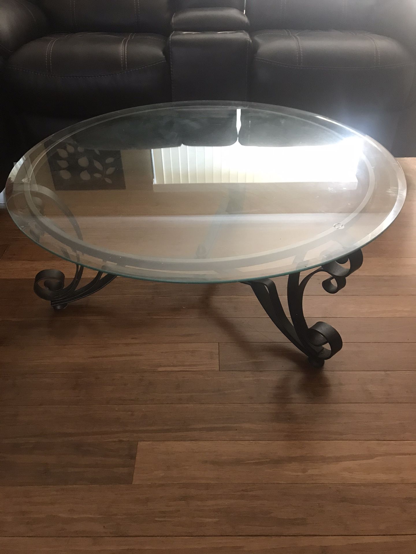 Glass Coffee And End Table