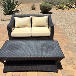Loveseat And Table