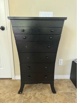 Black Eclectic Dresser w/ Jewelry Compartment