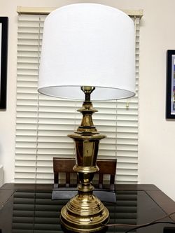 Vintage Mid-Century Stiffel Solid Brass Table Lamp – Hollywood Regency