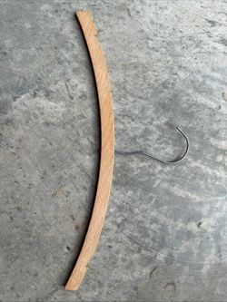 Vintage Wood & Metal Clothes Hanger with Swivel Hook/ Notched Arms